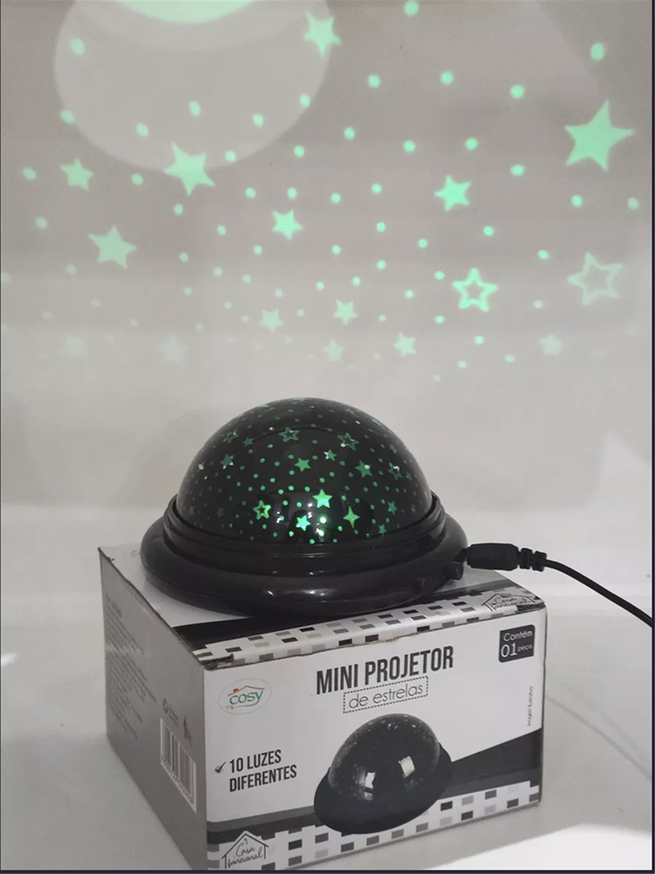 MINI PROJETOR ESTRELAS LED
